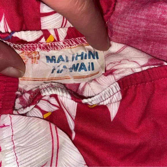 Vintage Malihini Hawaii Dress Womens XS 60s Maxi Caftan Muu Muu USA Hawaiian - Picture 8 of 10